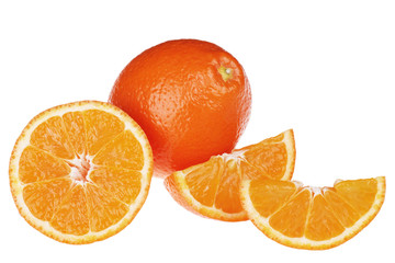 Orange fruit isolated on white background