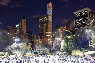 Obraz premium Central Park Skating Rink, Nowy Jork