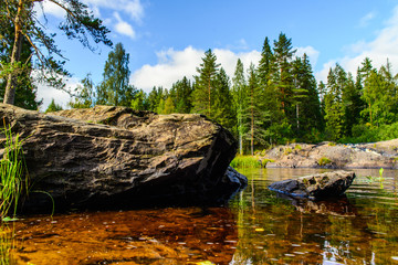 Mountain lake landscape