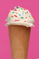 ice cream with topics on colorful background