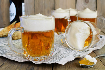 Jelly beer in the glass