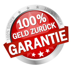 Button - 100% Geld Zurück Garantie