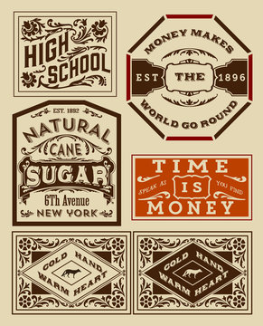 Old advertisement designs - Vintage illustration
