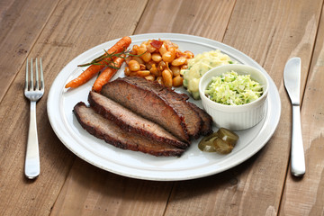 barbecue beef brisket plate