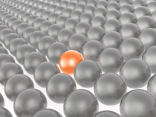 Red and grey spheres