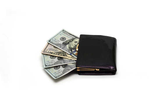 U.S. dollar in the wallet. Photo.