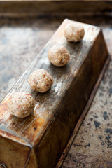 Raw balls with nuts and seeds