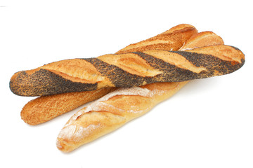 Baguette de pain au pavot - French bread
