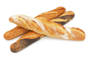 Baguette de pain au pavot - French bread