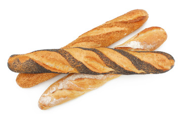 Baguette de pain au pavot - French bread