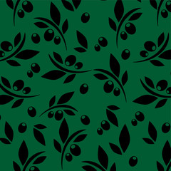 Olives vector pattern.