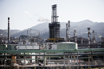 View of an Oil Refinery Plant