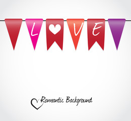 Vector garland isolated on white background.