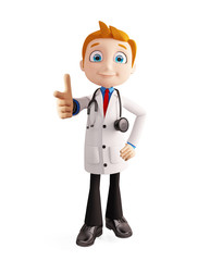 doctor with pointing pose
