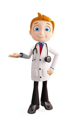 doctor with presentation pose
