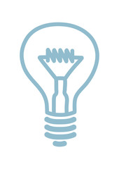 Light bulb icon on white background