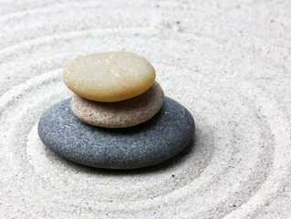 Fototapeta na wymiar Japanese zen garden meditation stone