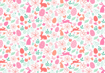 Seamless Easter pattern, vector