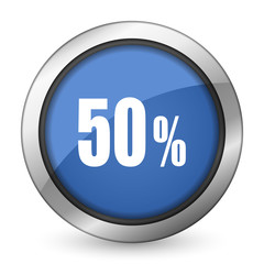 50 percent icon sale sign