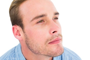 Obraz premium Portrait of thoughtful man looking away