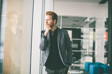 Young man in the office