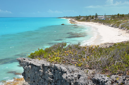 Coast line of Little Exuma, Bahamas