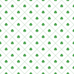 Seamless pattern with clovers leaves for St Patricks Day items.