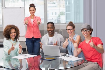 Fashion student giving a presentation