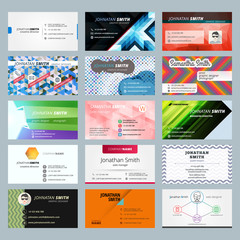 Vector set of modern creative business cards