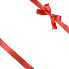 Red ribbon bow