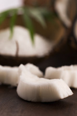 coco bath. coconut with sea salt