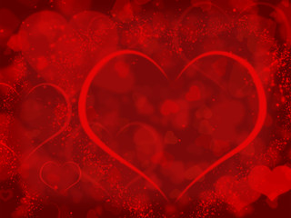 Background with red hearts