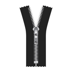 Vector Zipper Illustration Isolated on White