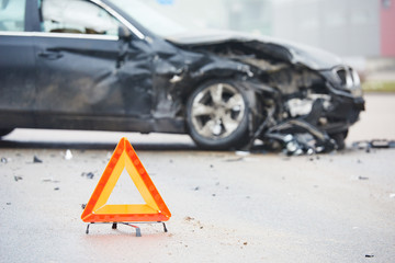 car crash collision in urban street