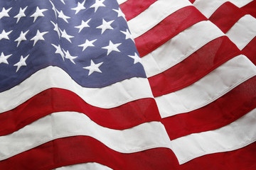 Stars and stripes of USA America flag