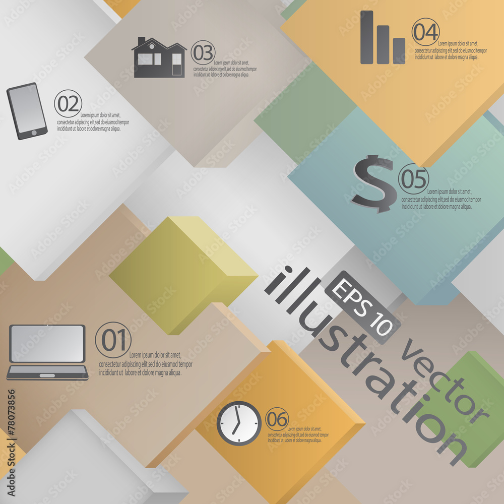 Poster modern vector infographic , business concepts or web design