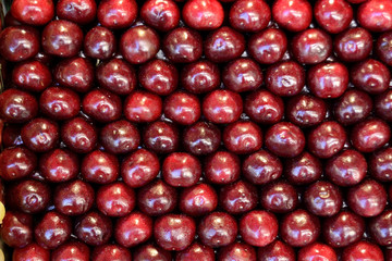 pattern of red cherries