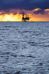 Fototapeta na wymiar Gas platform on the North sea