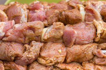 Fresh raw pork meat bbq ready be cooked