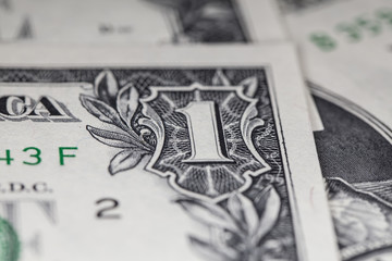 US Dollar bill, super macro,