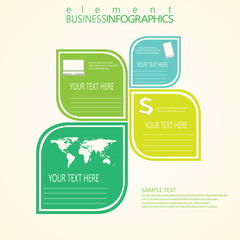 Modern green infographic design . Vector illustration