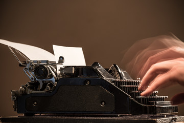 Fototapeta na wymiar Old vintage typewriter