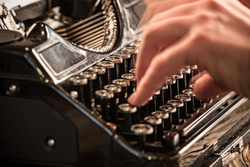 Fototapeta na wymiar Old vintage typewriter