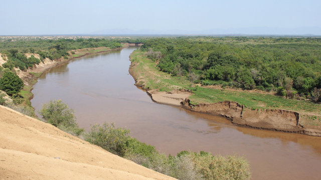 Omo River, Äthiopien, Afrika