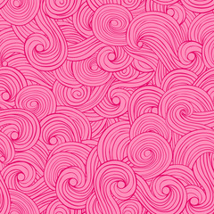 Wavy pattern background. Seamless pink - 78078027