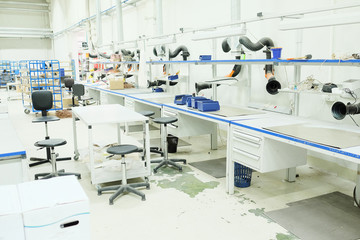 The workshop for the production of electronic equipment LEDs