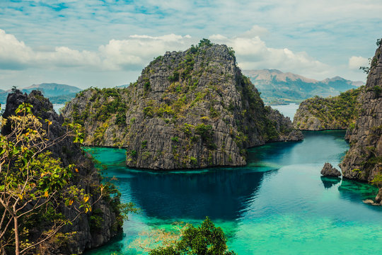 View of Kayangan Lake in Coron, Philippines