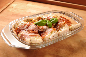 Kurczak w szynce prosciutto