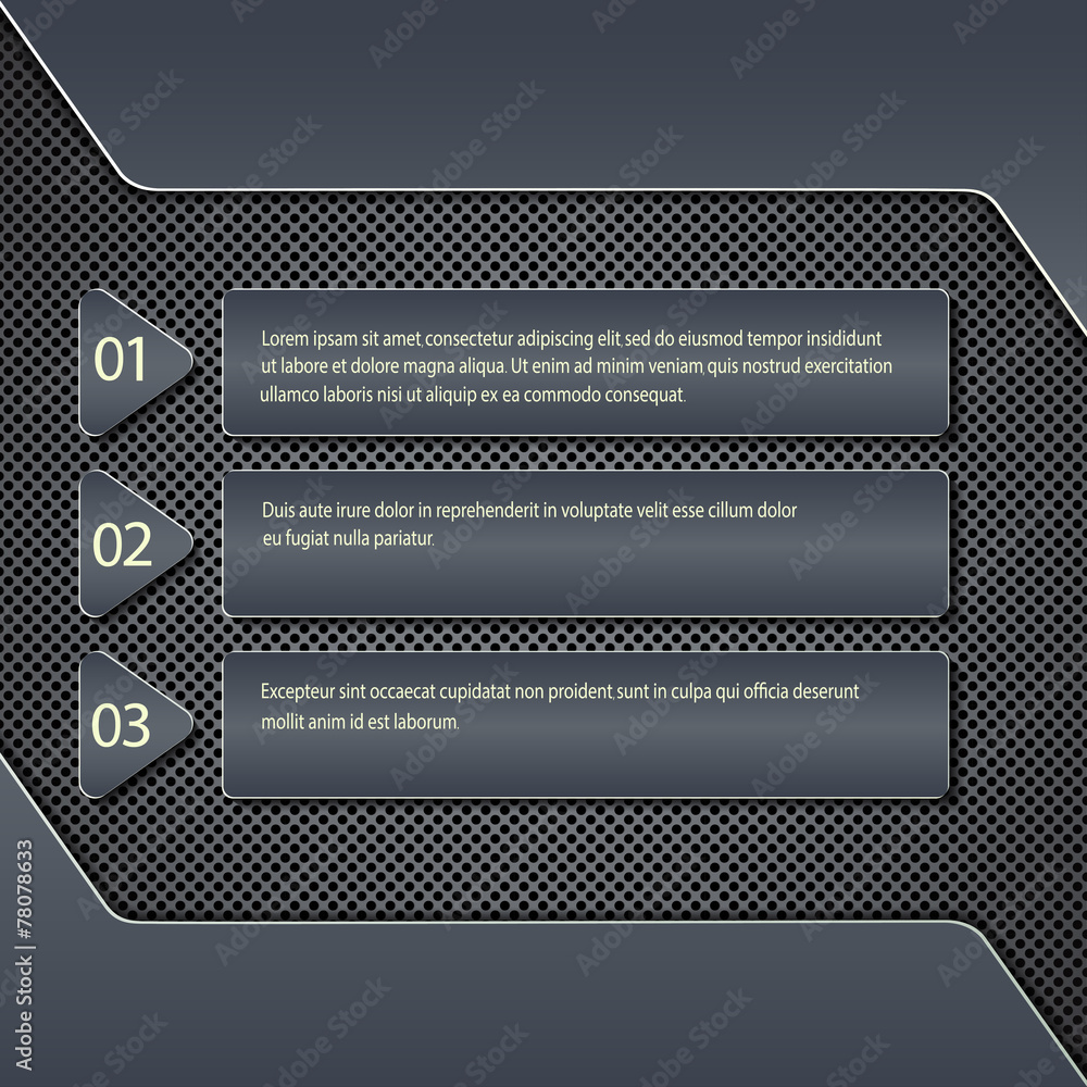 Poster modern vector infographic on speaker grill texture . can be used