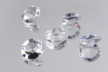 close up of the diamonds